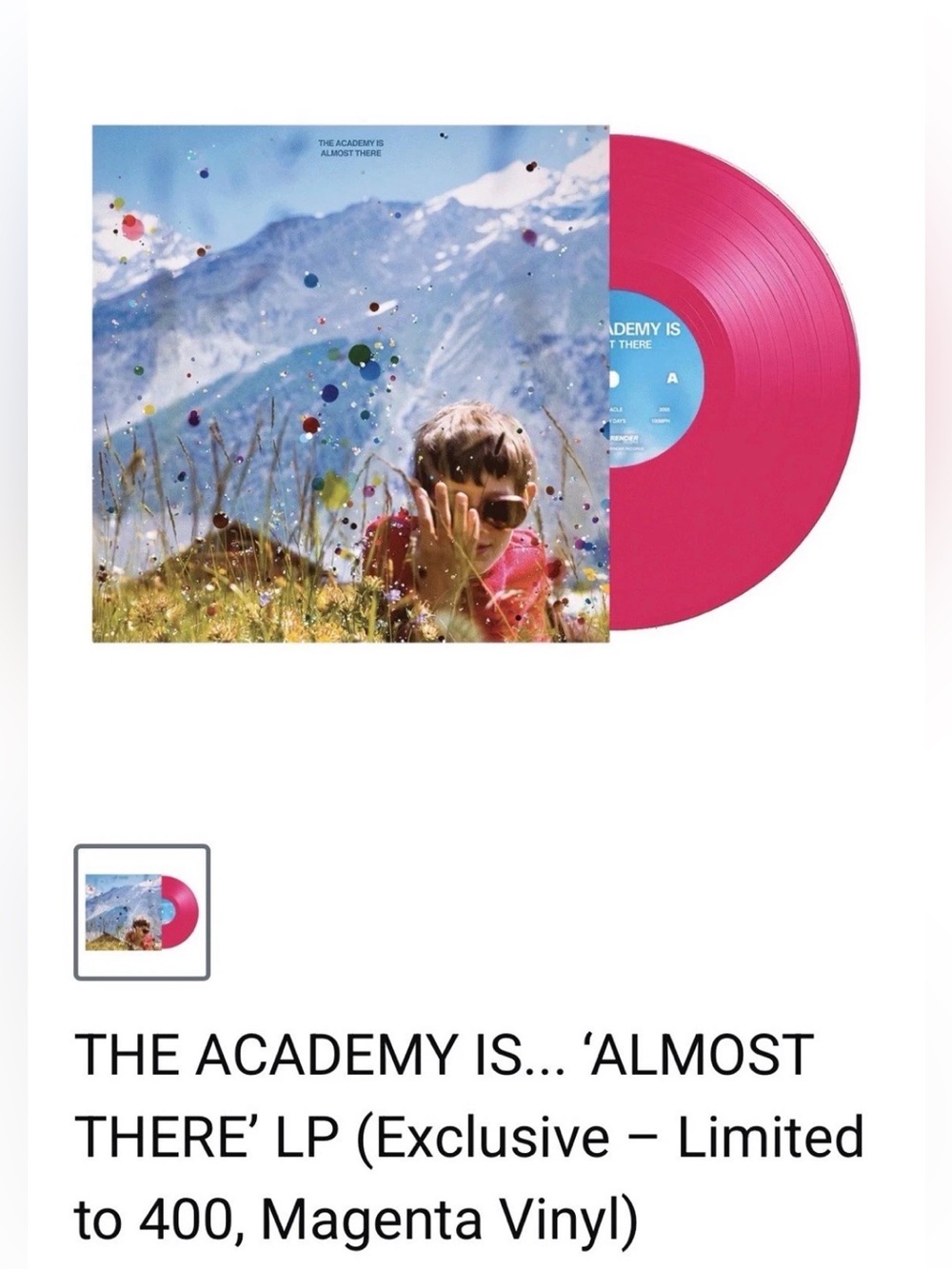 THE ACADEMY IS... 'Almost There' Magenta Vinyl LP